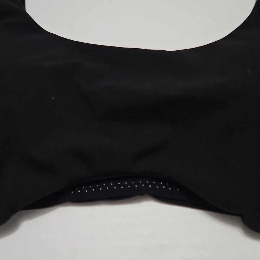 Laslulu Athletic Crop Black Sports Bra Wire Free Seamless Removable Pads Size XL